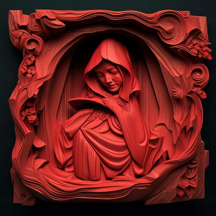 3D model Little Red Riding Hood rabbit style (STL)